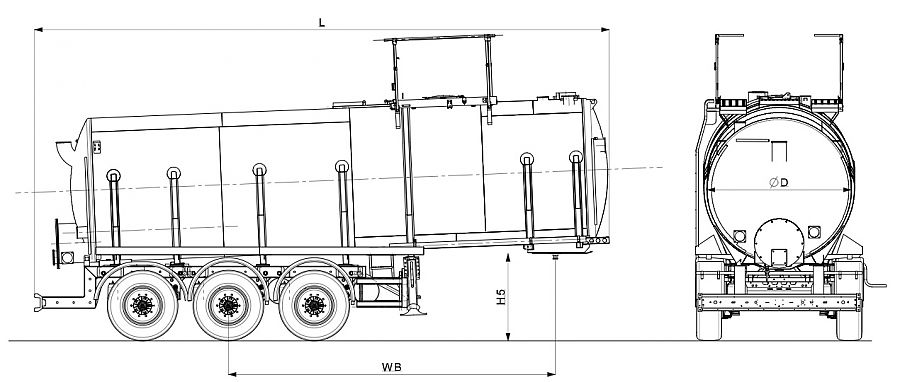 Полуприцеп цистерна Kassbohrer для удобрений K.STN 30 / 1 - 10 / 24 Полуприцеп цистерна Kassbohrer для удобрений K.STN 30 / 1 - 10 / 24