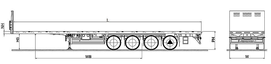 Полуприцеп-платформа планшет Kassbohrer K.SPS 4 Полуприцеп-платформа планшет Kassbohrer K.SPS 4