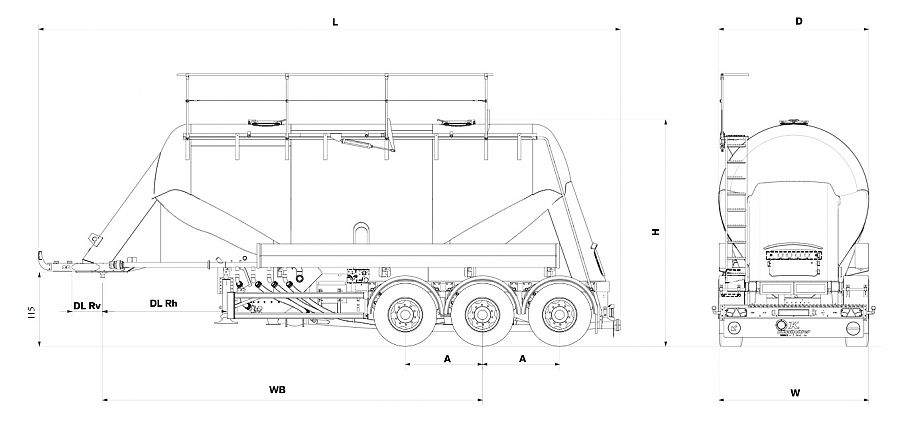 Полуприцеп-цементовоз Kassbohrer SSL 31 Полуприцеп-цементовоз Kassbohrer SSL 31